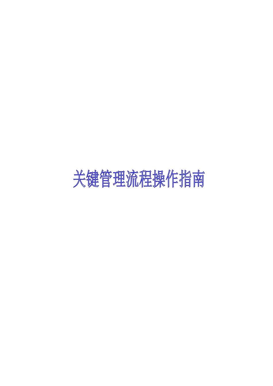 关键管理流程指南_第1页