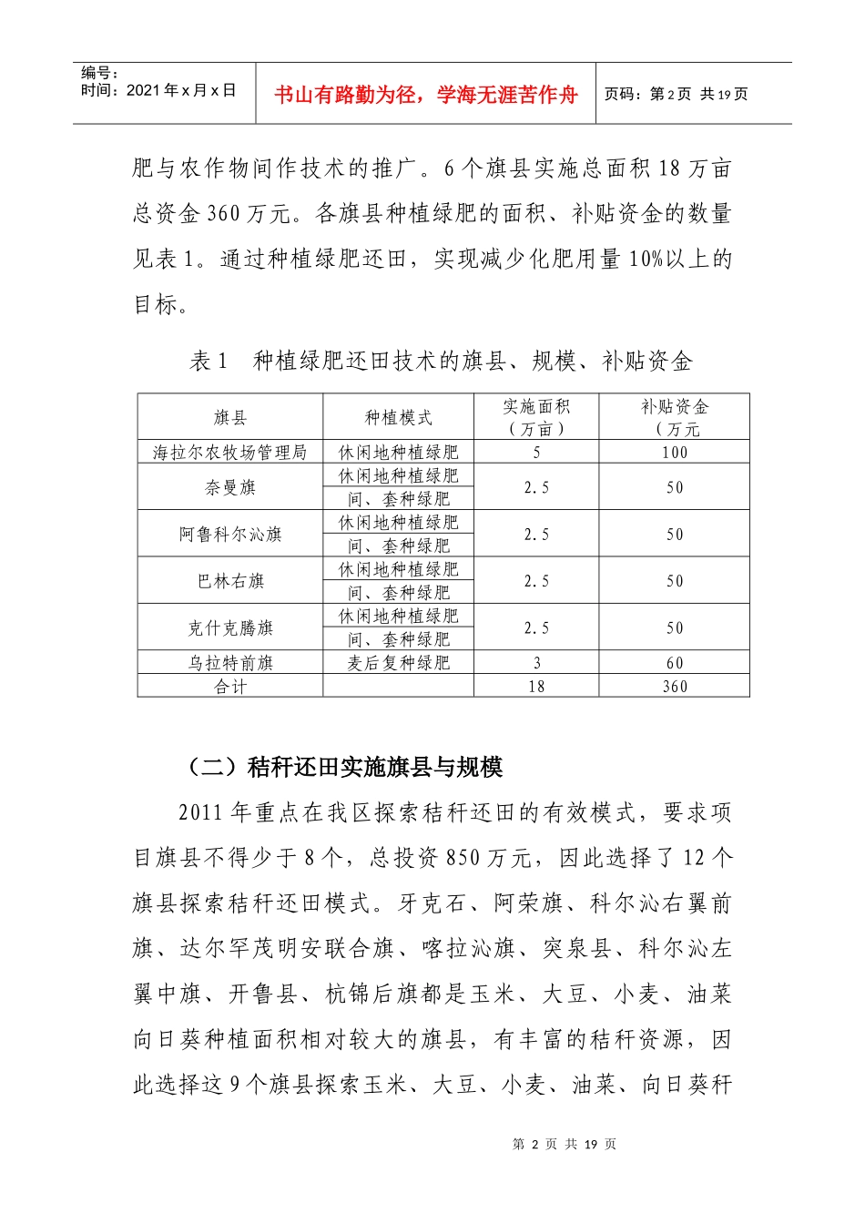 内蒙古自治区XXXX年土壤有机质提升补贴项目_第2页