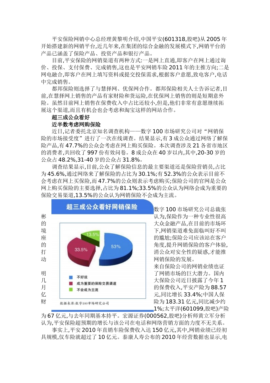 千亿元保费金矿待挖 网销引发渠道革命_第2页