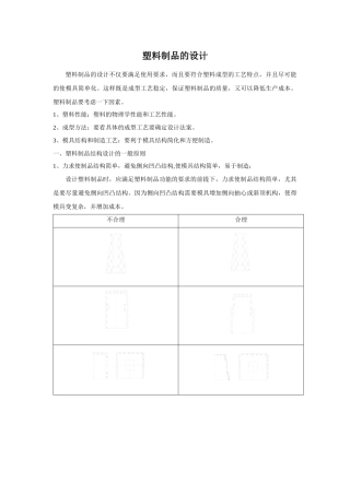 塑料制品的设计