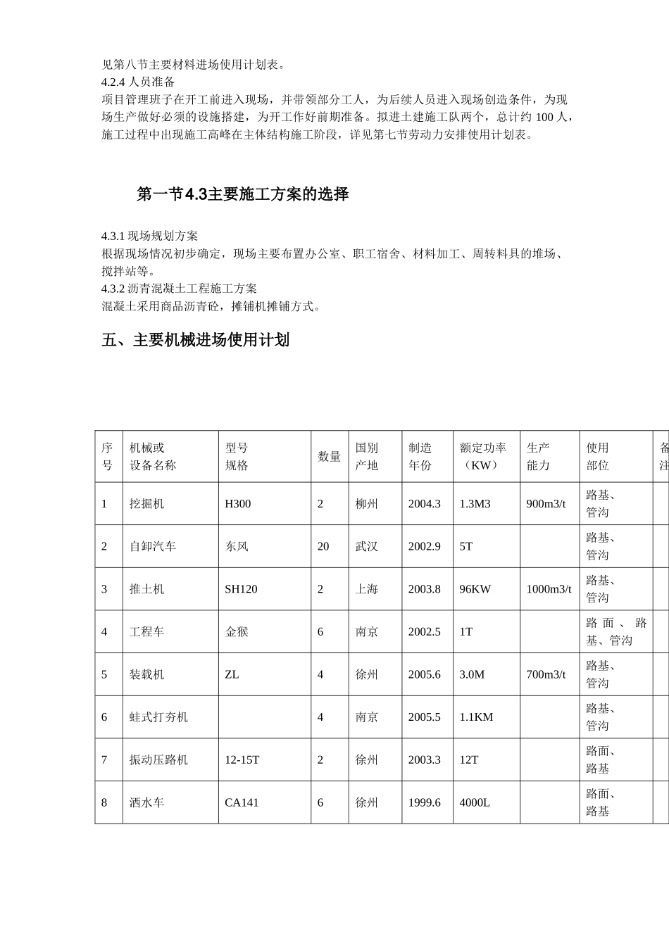 室外道路及管网工程施工组织设计方案(43页)_第3页