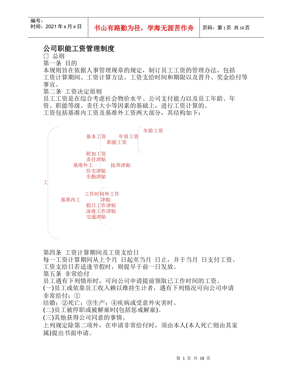 公司职能工资管理制度(1)_第1页