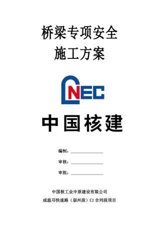 成温邛(崇)C1桥梁安全专项施工方案
