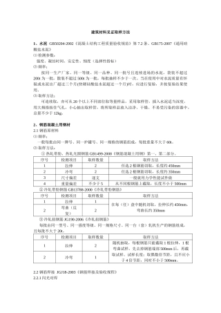 建筑材料见证取样规范