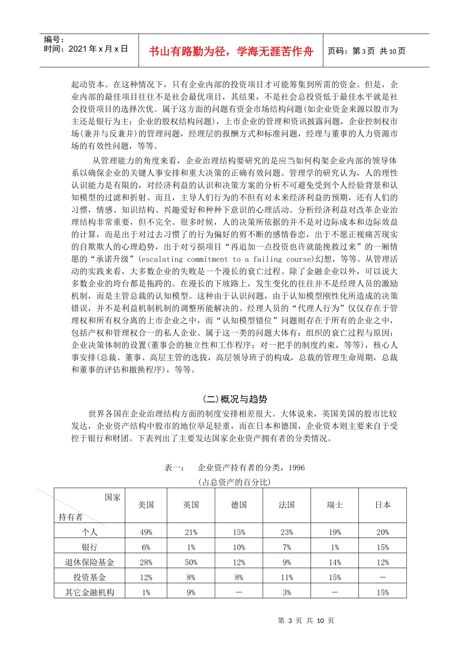 公司治理结构的若干问题研讨_第3页