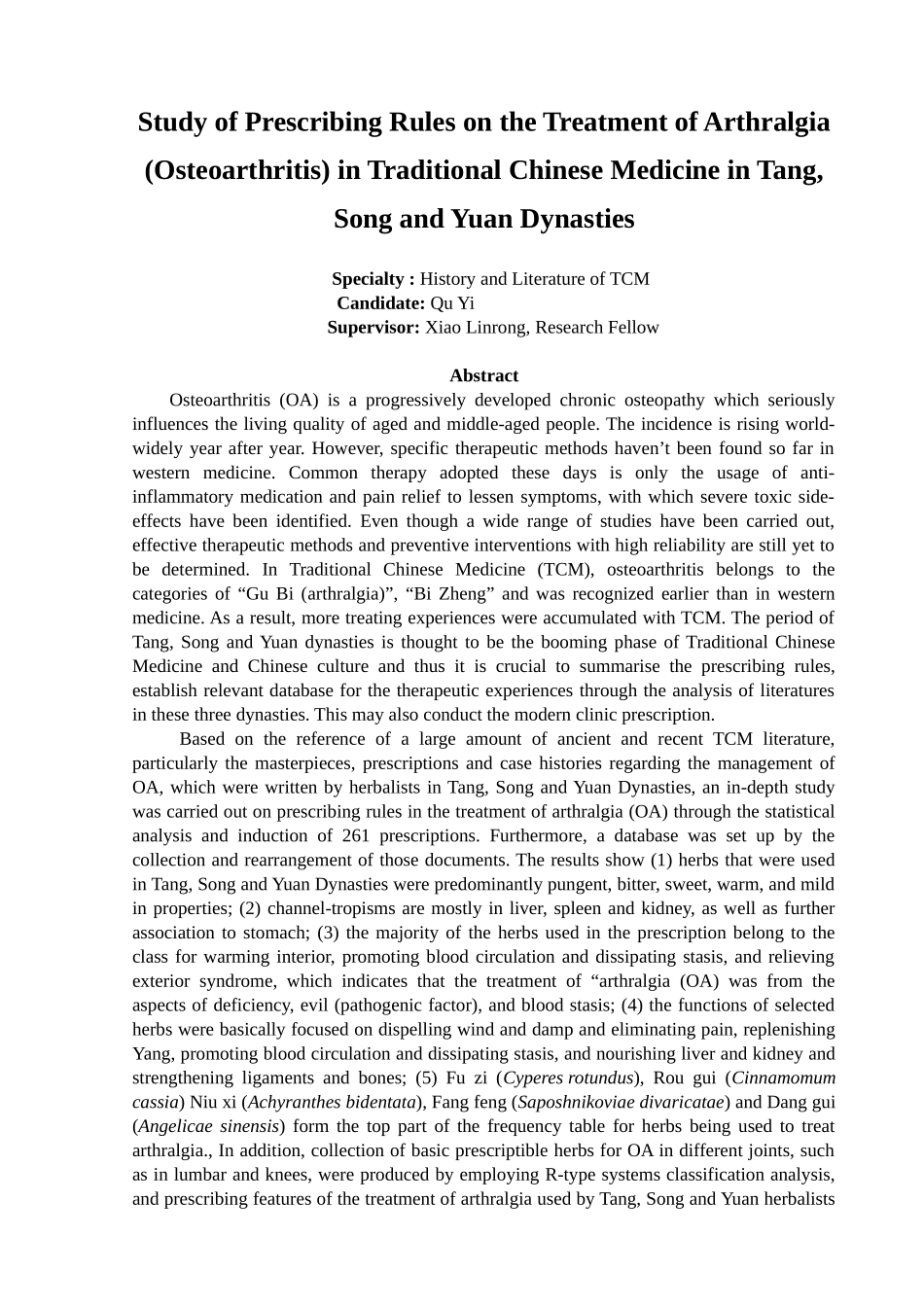 唐宋元医家论治骨痹(骨关节炎)用药规律研究_第2页