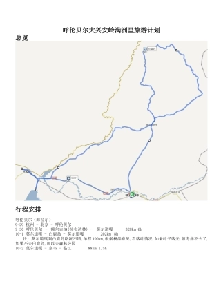呼伦贝尔北线旅游