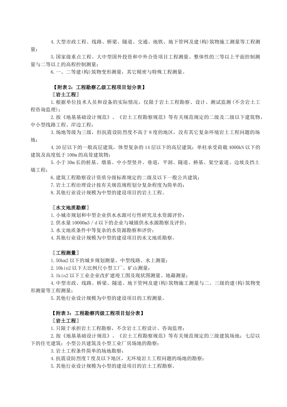 工程勘察、设计资质等级承担任务范围_第2页