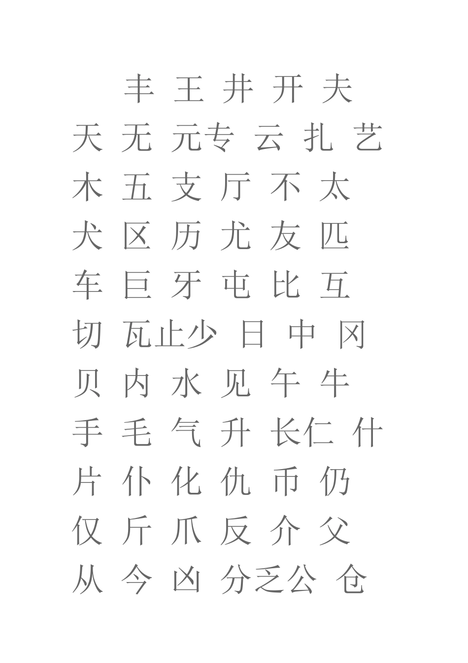 小学生常用汉字表(2500字)_第3页