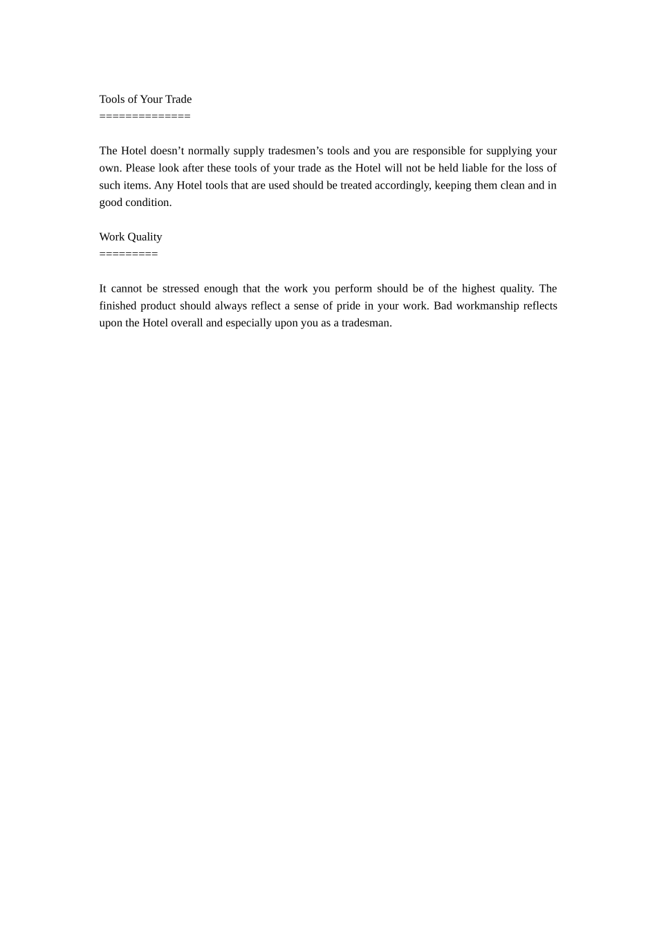 国外著名酒店工程部操作程序-4(英文)REPAIRSANDMAINTENANCE(57-76)_第3页