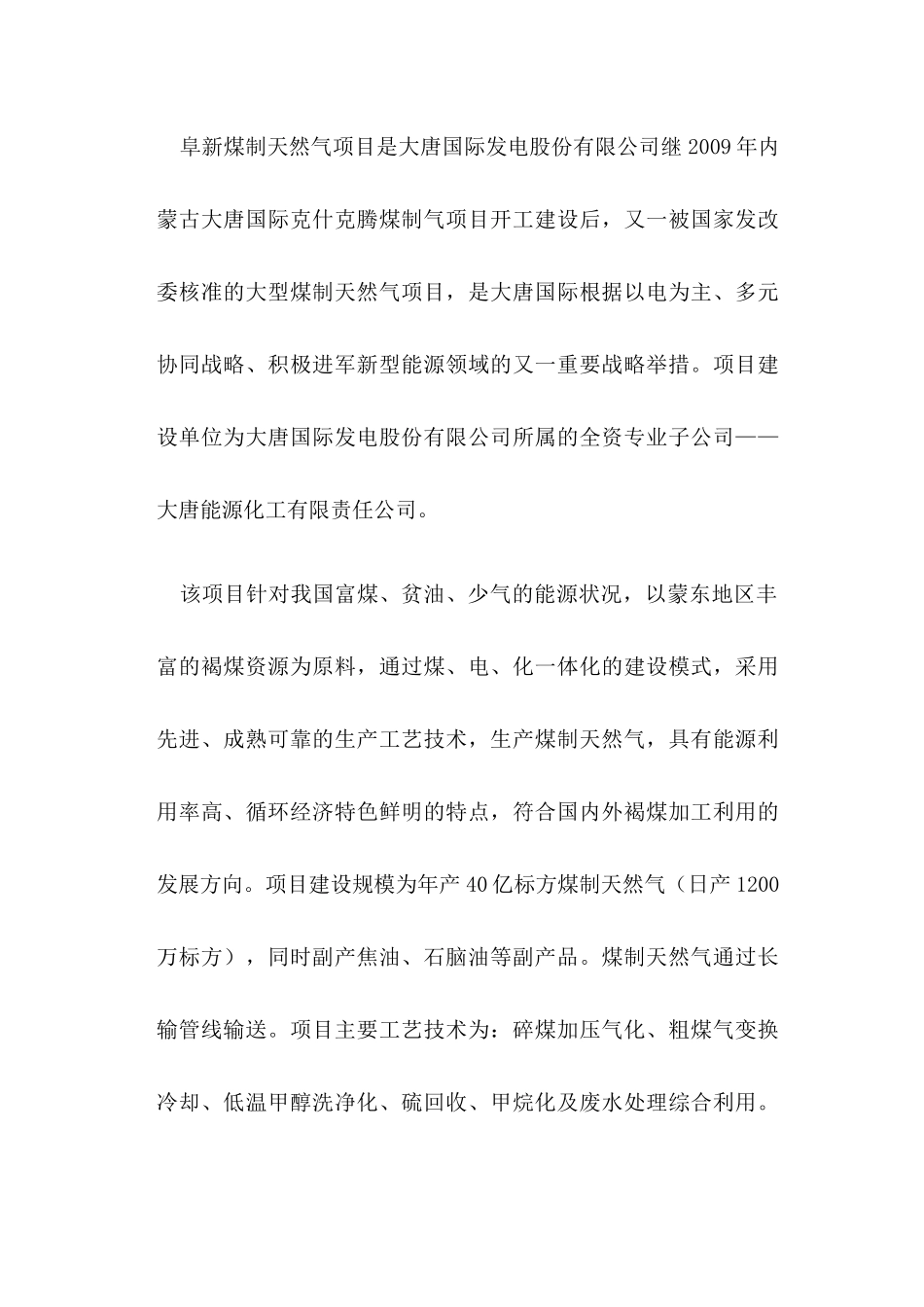 大唐国际阜新煤制气项目开工仪式隆重举行_第2页