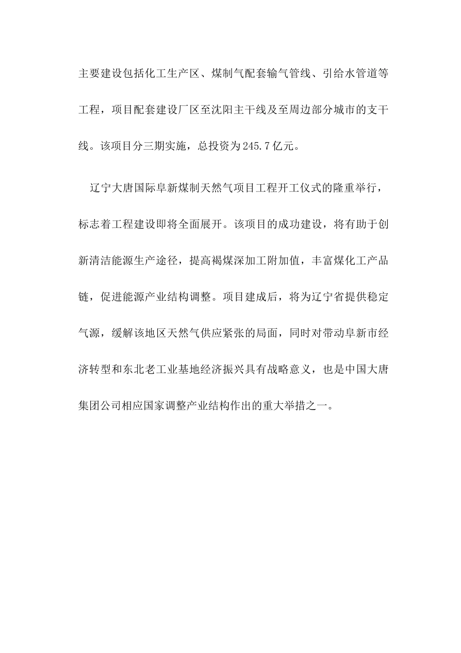 大唐国际阜新煤制气项目开工仪式隆重举行_第3页