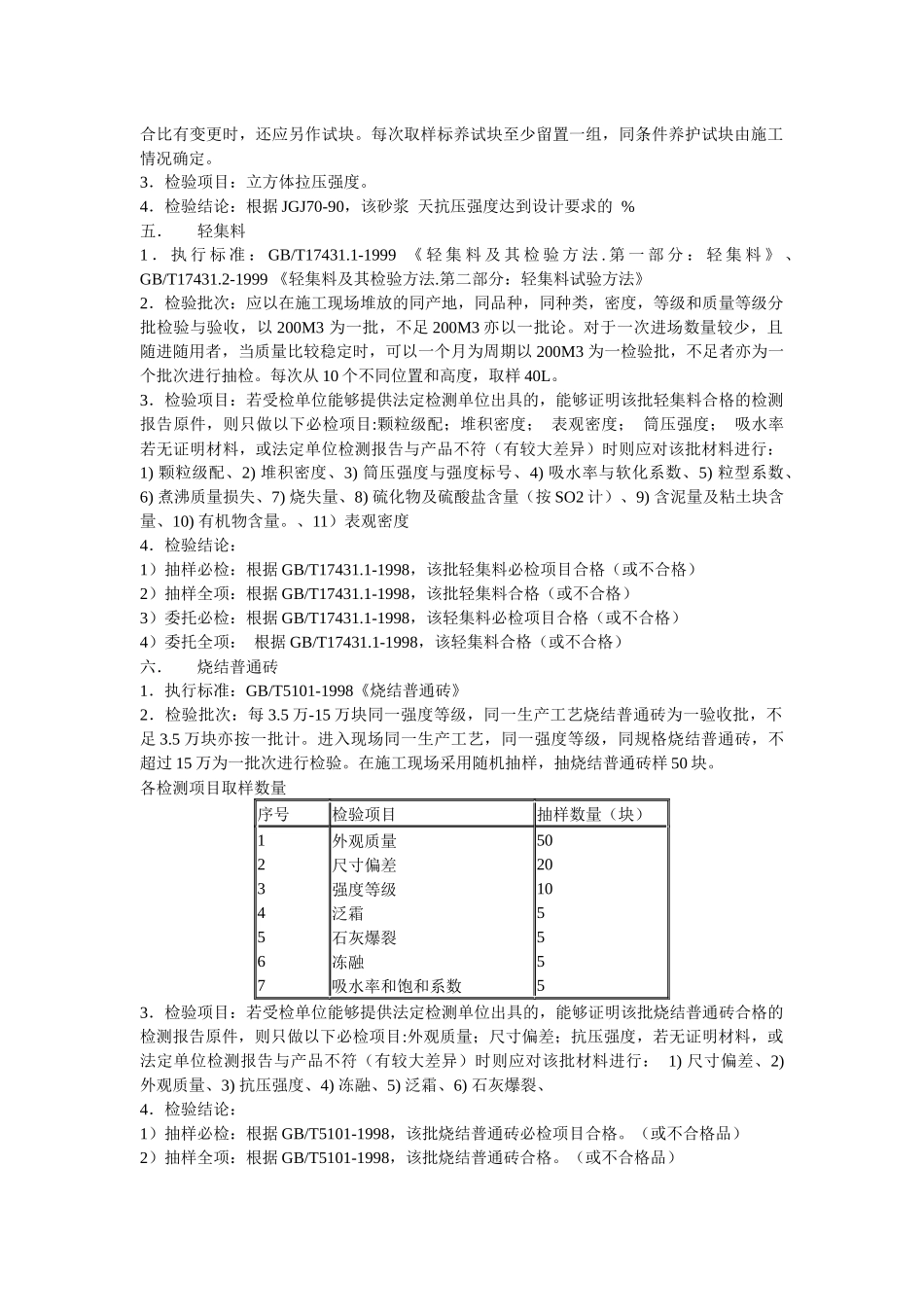 常用建筑材料检测标准_第3页