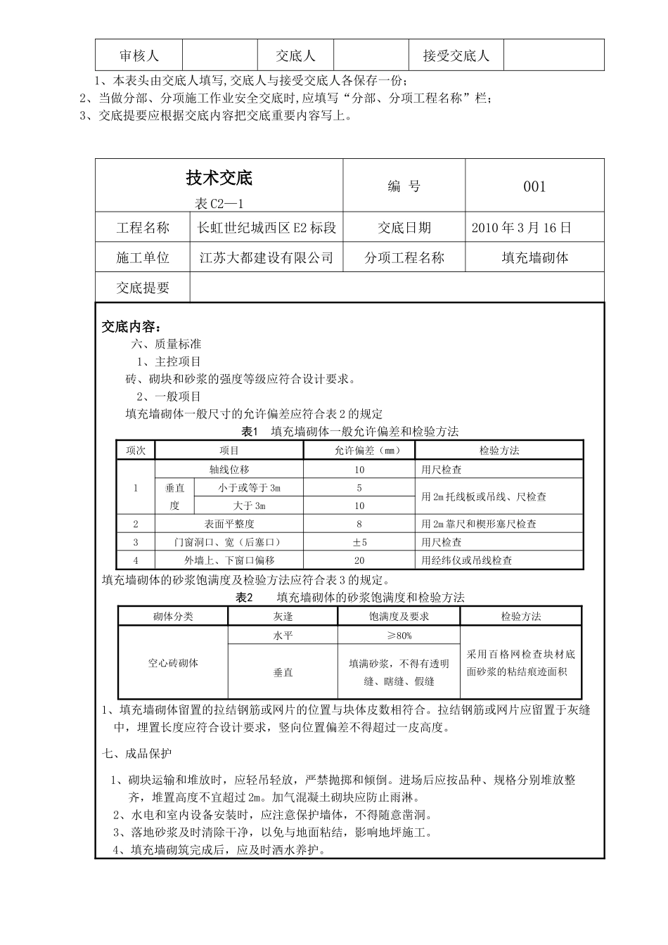 填充墙砌筑工程施工工艺标准解析_第2页