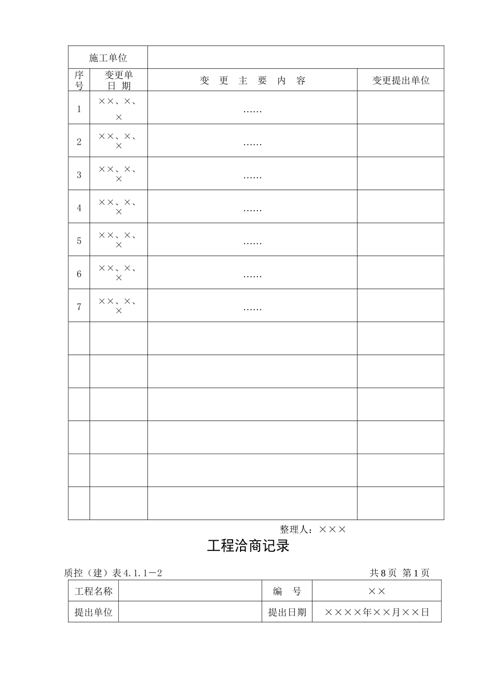 建筑电气合同、施工、验收表格范本大全_第3页