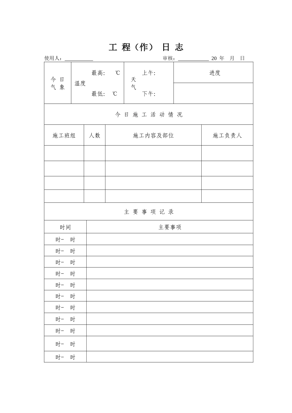 工程日志表格2_第3页