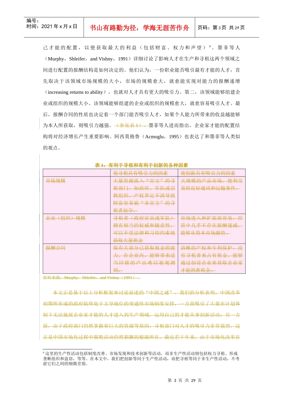 创新还是寻租：中国转型制度环境与企业家才能配置_第3页