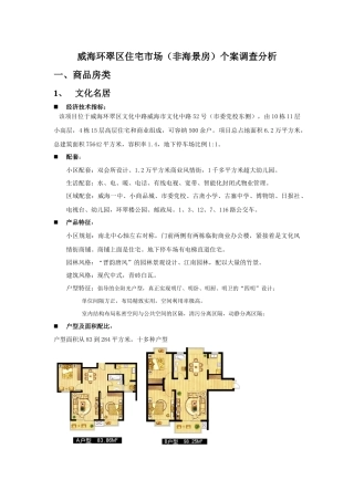 威海环翠区住宅市场