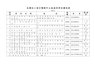 总包工程公司及设计单位通讯录(新版)