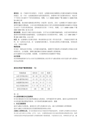 城市住宅区规划原理