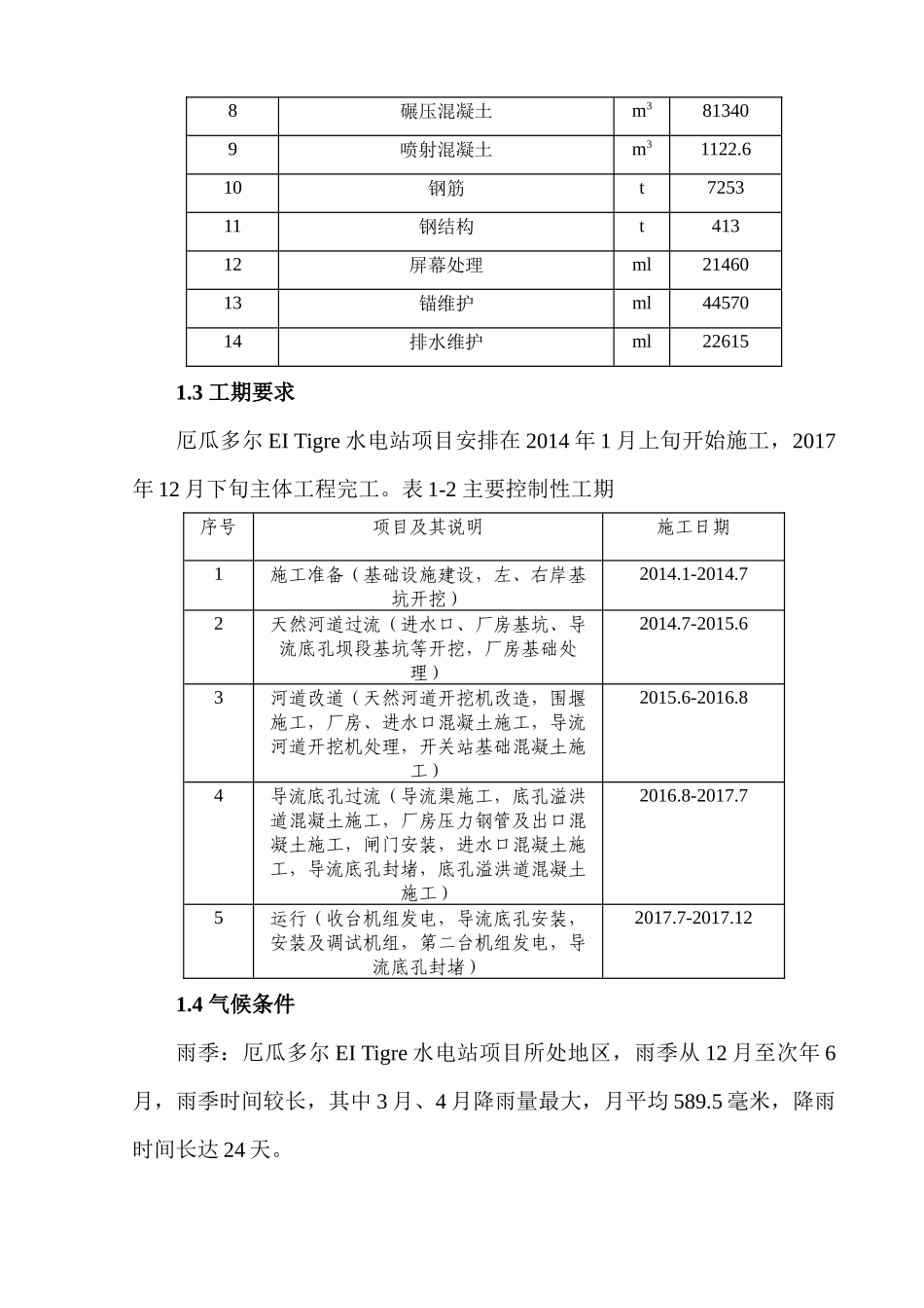 厄瓜多尔水电站大坝土建工程施工组织设计_第2页