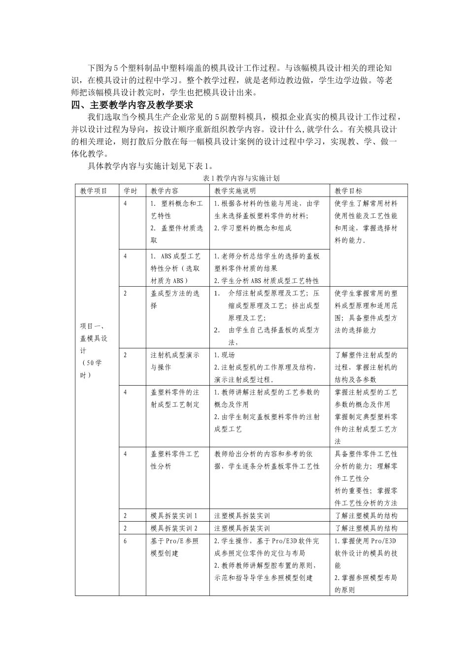 塑料模具设计课程教学方案_第3页