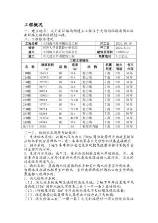 大同市南环路南侧住宅项目给排水系统工程监理细则