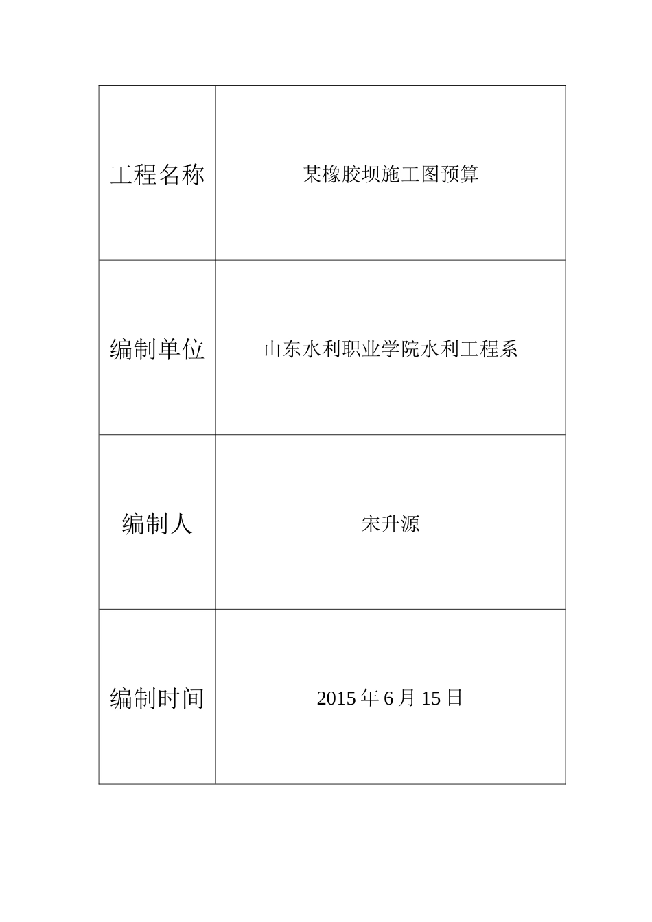 山东水利职业学院水利工程造价实习报告_第3页