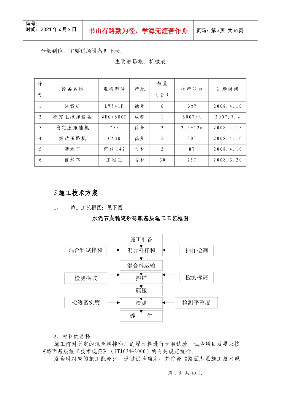 准格尔旗快速路路面底基层施工组织设计_第3页