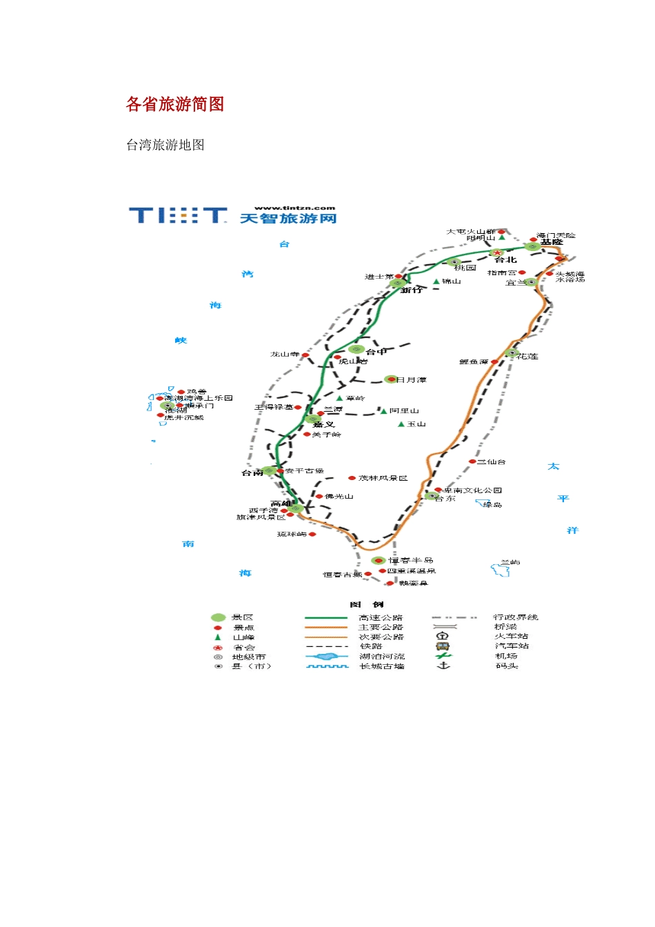 各省旅游简图_第1页