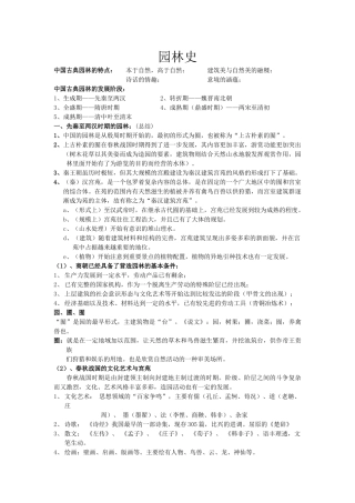 园林史考试纲要
