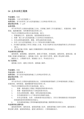 土木水利工程类