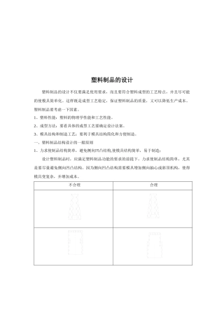 塑料制品的常见结构设计