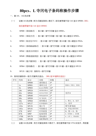 80pcs、L寺冈电子条码称操作步骤