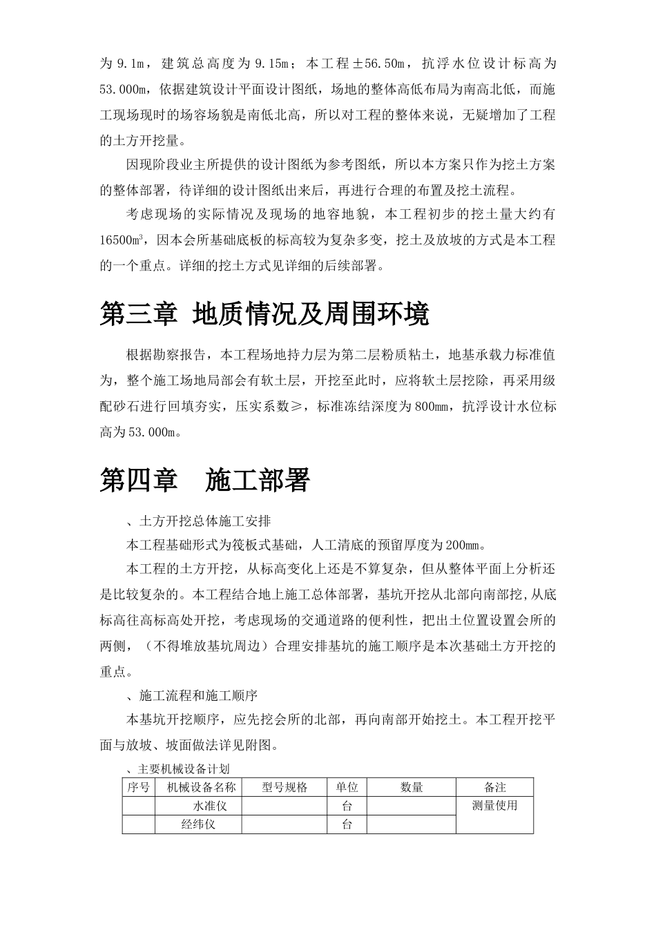 土方开挖施工组织设计方案(9页)_第2页
