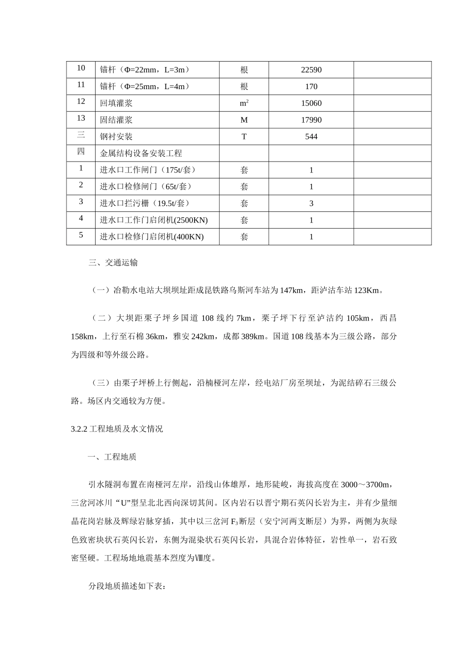 引水隧洞隧道施工组织设计(84页)_第3页