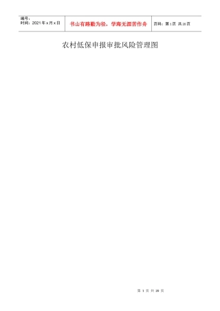 农村低保申报审批风险管理图