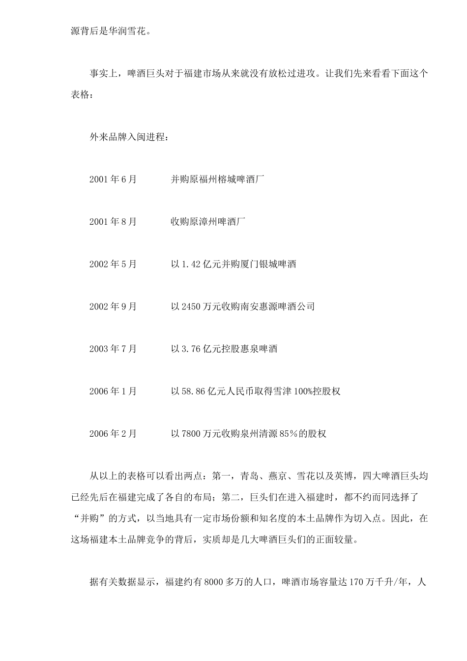 啤酒四巨头激战福建(1_第2页