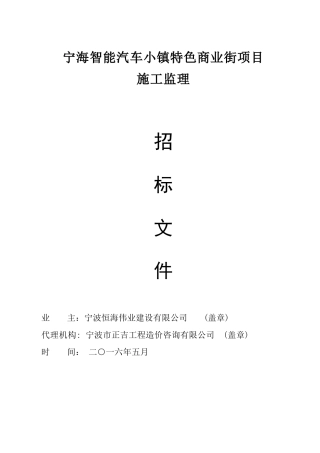 宁海智能汽车小镇特色商业街项目
