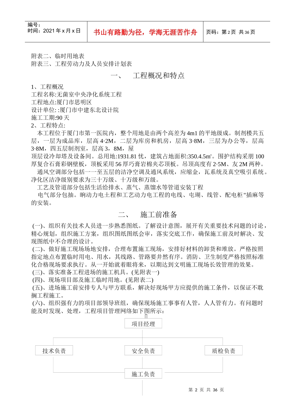 净化空调施工组织设计_第2页