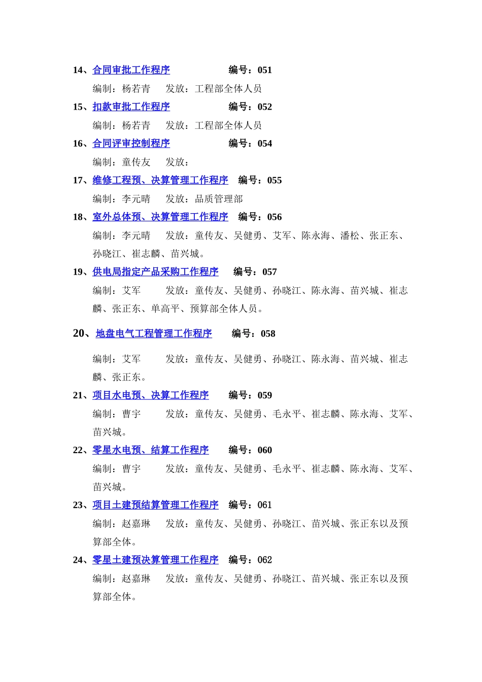 工程部标准工作程序文件_第2页