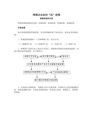 啤酒企业如何玩政策