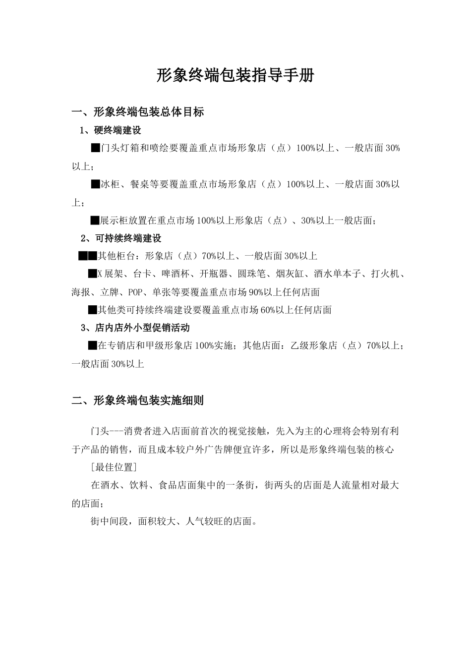 啤酒品牌形象终端包装指导手册_第1页