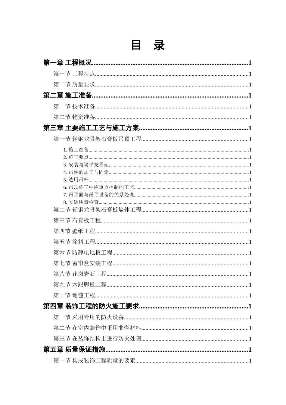 吊顶装饰工程施工方案(42页)_第1页