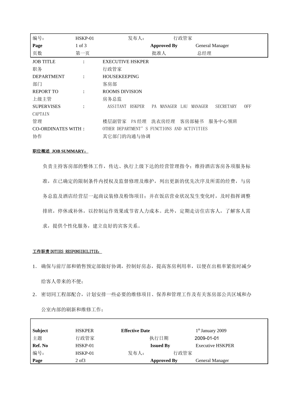 客房部各岗位职责_第2页