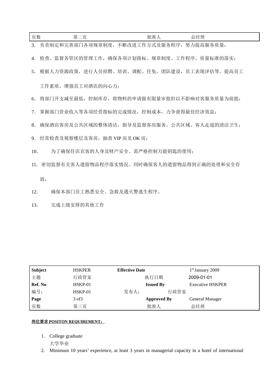 客房部各岗位职责_第3页