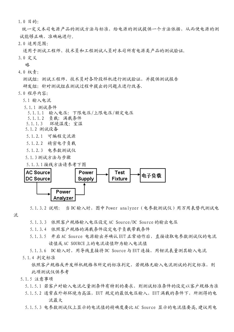 开关电源电气性能测试规范_第1页