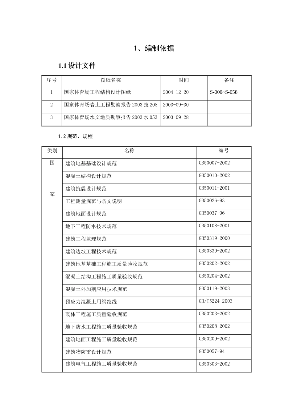 国家体育场基础工程施工组织设计(85页)_第1页
