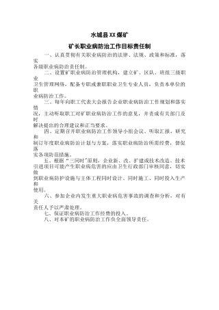 志鸿煤矿职业卫生制度、文件等