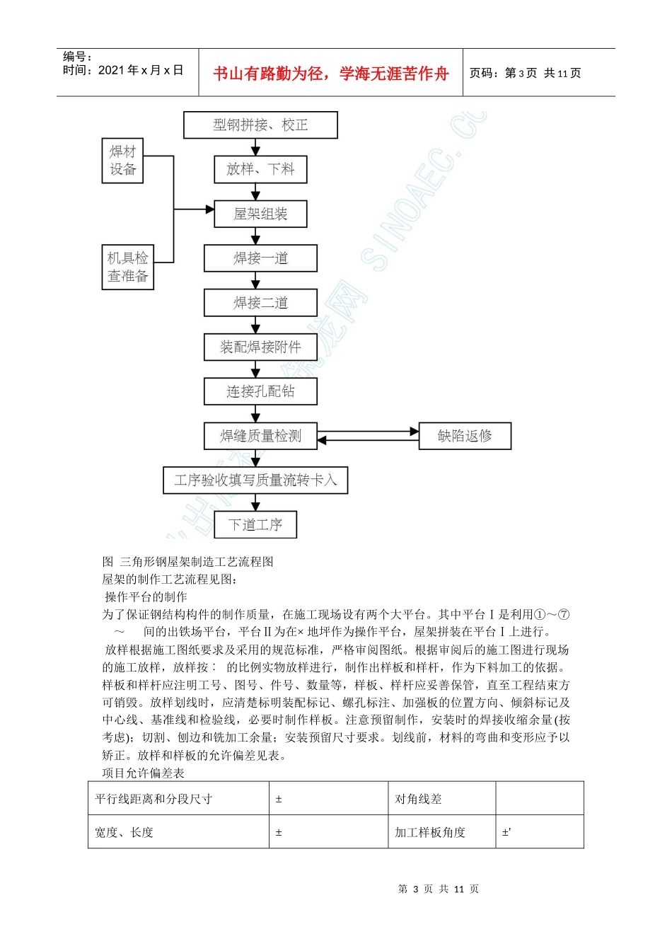 出铁场厂房钢屋架制作安装_第3页